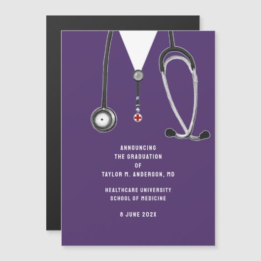Ankündigung des Abschlusses der Medizinschule (Vorne/Hinten)