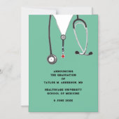 Ankündigung des Abschlusses der Medizinschule (Vorderseite)