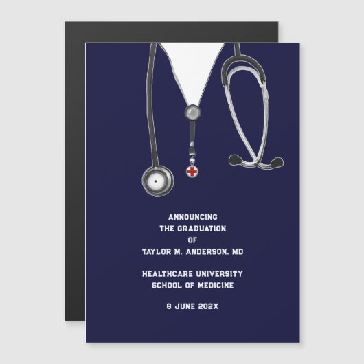 Ankündigung des Abschlusses der Medizinschule (Vorne/Hinten)