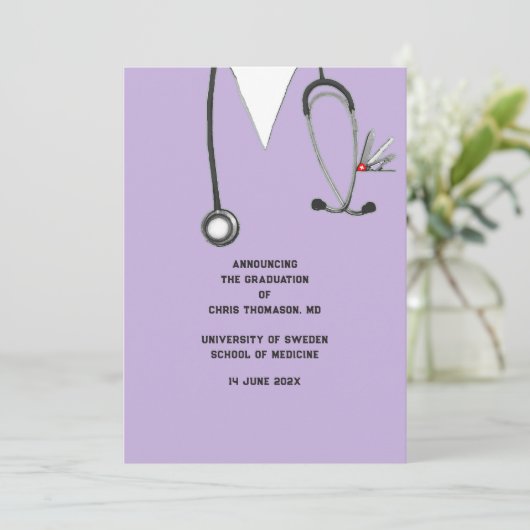 Ankündigung des Abschlusses der Medizinschule (Stehend Vorderseite)