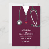 Ankündigung des Abschlusses der Medizinschule (Vorderseite)