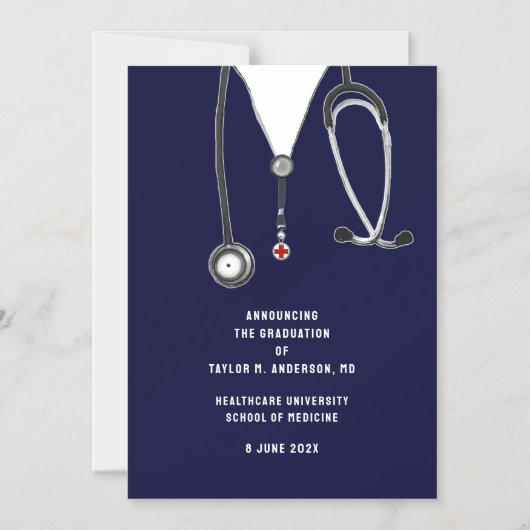 Ankündigung des Abschlusses der Medizinschule (Vorderseite)