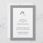 Ankündigung des Abschlusses der Medizinschule (Vorderseite)