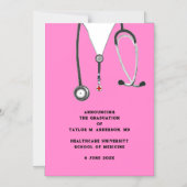 Ankündigung des Abschlusses der Medizinschule (Vorderseite)