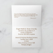 Ankündigung des Abschlusses der Medizinschule (Innenseite)