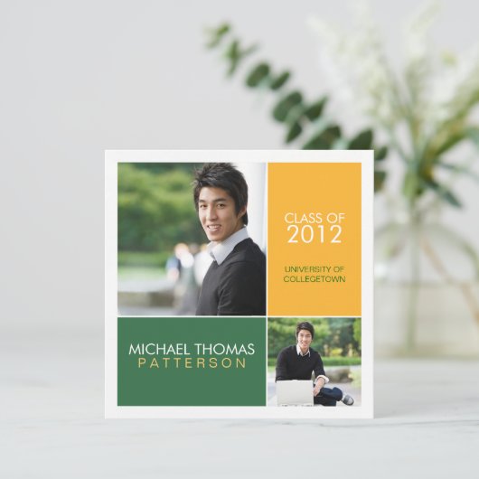 Ankündigung des Abschlusses der modernen Blockuniv (Stehend Vorderseite)