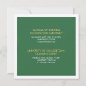 Ankündigung des Abschlusses der modernen Blockuniv (Rückseite)