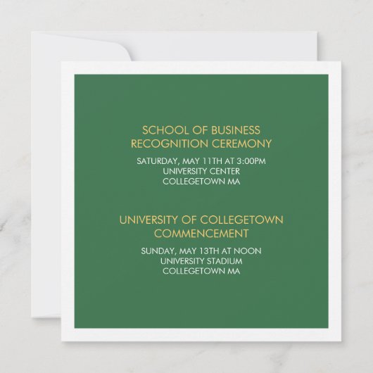 Ankündigung des Abschlusses der modernen Blockuniv (Rückseite)