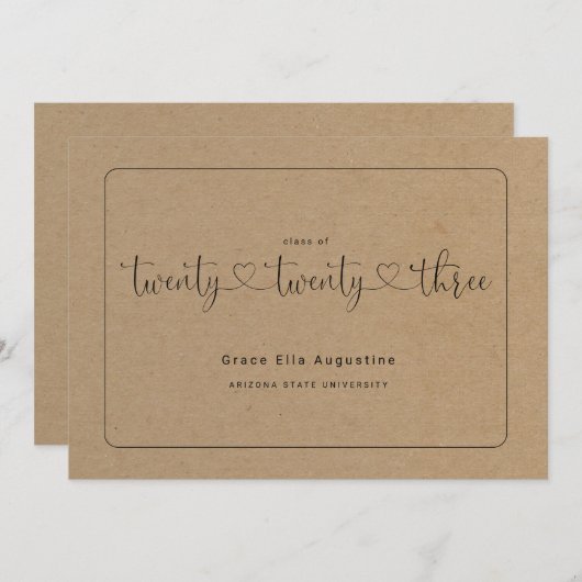 Ankündigung des Abschlusses der niedlichen Frau (Vorne/Hinten)