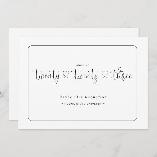 Ankündigung des Abschlusses der niedlichen Frau (Vorne/Hinten)