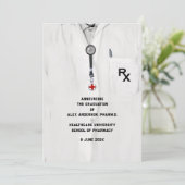 Ankündigung des Abschlusses der Pharmazie School (Stehend Vorderseite)