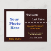 Ankündigung des Abschlusses der Universität (Vorderseite)