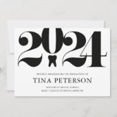 Ankündigung des Abschlusses der Zahnarztschule (Vorderseite)