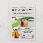 Ankündigung des Abschlusses der Zeitung Foto (Vorne/Hinten)