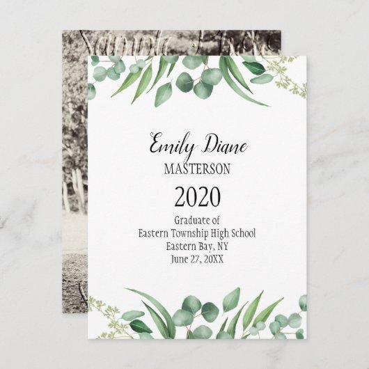 Ankündigung des Abschlusses des botanischen Fotos (Vorne/Hinten)