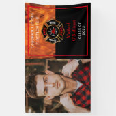 Ankündigung des Abschlusses des Feuerwehrmanns Banner (Vertikal)