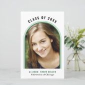 Ankündigung des Abschlusses des Green Arch Fotos (Stehend Vorderseite)