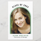 Ankündigung des Abschlusses des Green Arch Fotos (Vorderseite)