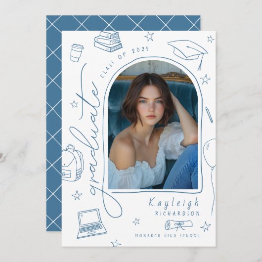 Ankündigung des Abschlusses des handgezeichneten W (Vorne/Hinten)