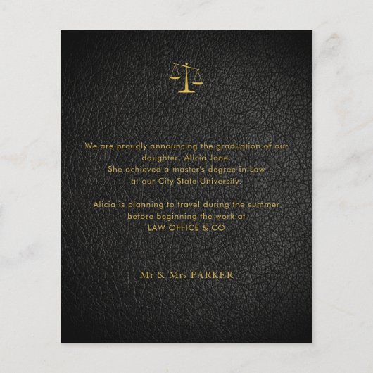 Ankündigung des Abschlusses des Haushaltsrechts Fo (Rückseite)