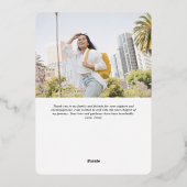 Ankündigung des Abschlusses des modernen Script Ch (Rückseite)