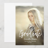 Ankündigung des Abschlusses des modernen Script-Fo (Vorne/Hinten)