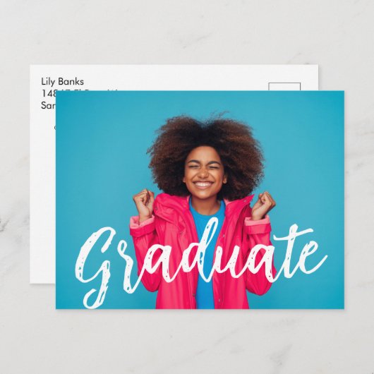 Ankündigung des Abschlusses des modernen Script-Fo (Vorne/Hinten)