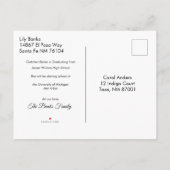 Ankündigung des Abschlusses des modernen Script-Fo (Rückseite)