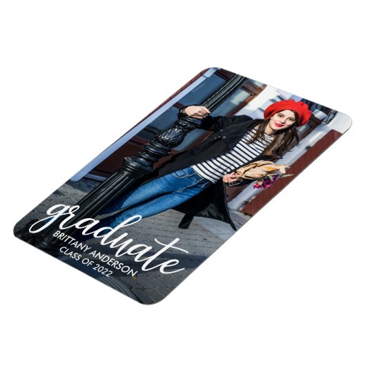 Ankündigung des Abschlusses des modernen Script-Fo Magnet (Linke Seite)