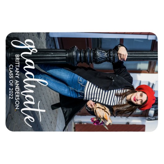 Ankündigung des Abschlusses des modernen Script-Fo Magnet (Horizontal)