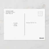 Ankündigung des Abschlusses einer modernen Kinderg Postkarte (Rückseite)