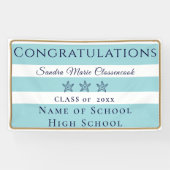 Ankündigung des Abschlusses eines Aquamarinen Blue Banner (Horizontal)