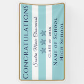 Ankündigung des Abschlusses eines Aquamarinen Blue Banner (Vertikal)