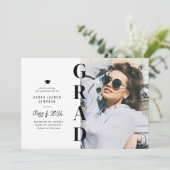 Ankündigung des Abschlusses eines modernen Fotos (Stehend Vorderseite)