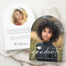 Ankündigung des Abschlusses eines modernen Fotos