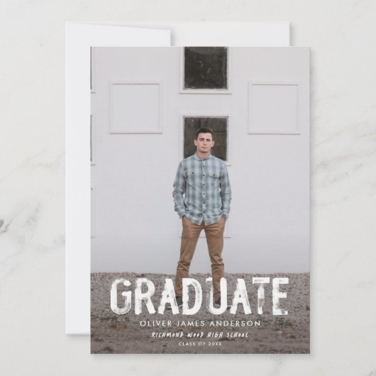 Ankündigung des Abschlusses eines modernen grünen (Vorderseite)