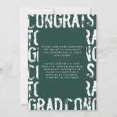 Ankündigung des Abschlusses eines modernen grünen (Rückseite)