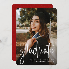 Ankündigung des Abschlusses eines modernen roten F