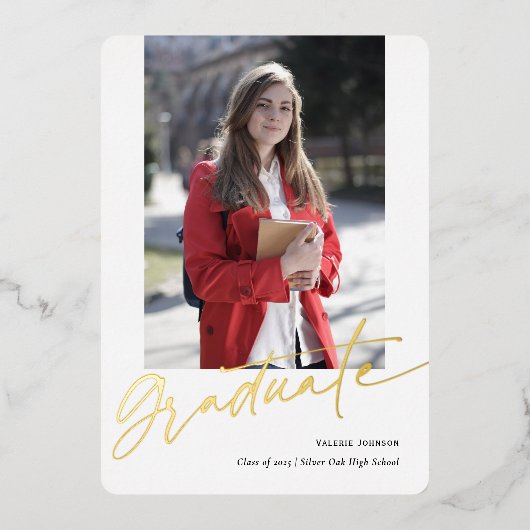 Ankündigung des Abschlusses eines modernen Skripts (Vorderseite)