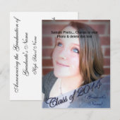 Ankündigung des Abschlusses, Einladung (Vorne/Hinten)