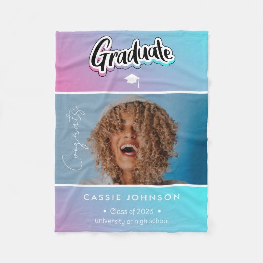 Ankündigung des Abschlusses Fleecedecke (Vorderseite)