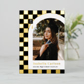 Ankündigung des Abschlusses "Foil Checkered Arch F (Stehend vorne)