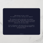 Ankündigung des Abschlusses "Foil/Navy JD Law Scal (Rückseite)