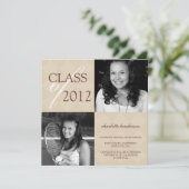 Ankündigung des Abschlusses für das beige Diamantq (Stehend Vorderseite)