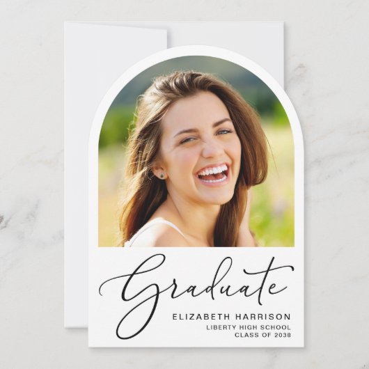 Ankündigung des Abschlusses für das elegante Scrip (Vorderseite)