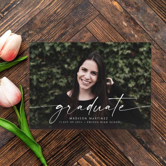 Ankündigung des Abschlusses für das Skript-Foto