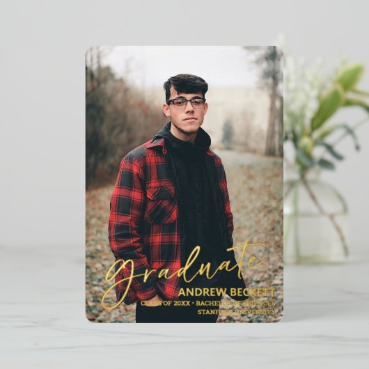 Ankündigung des Abschlusses für einfaches Skript-F (Stehend vorne)