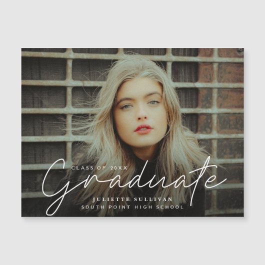 Ankündigung des Abschlusses für elegantes Skript-F (Vorderseite)