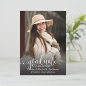 Ankündigung des Abschlusses für elegantes Skript-F (Stehend Vorderseite)