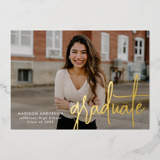 Ankündigung des Abschlusses für handgeschriebenes (Vorderseite)